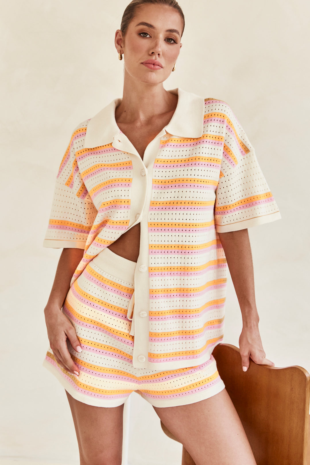 By Esther™ | Striped Linen Summer Set