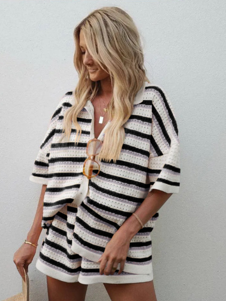 By Esther™ | Striped Linen Summer Set