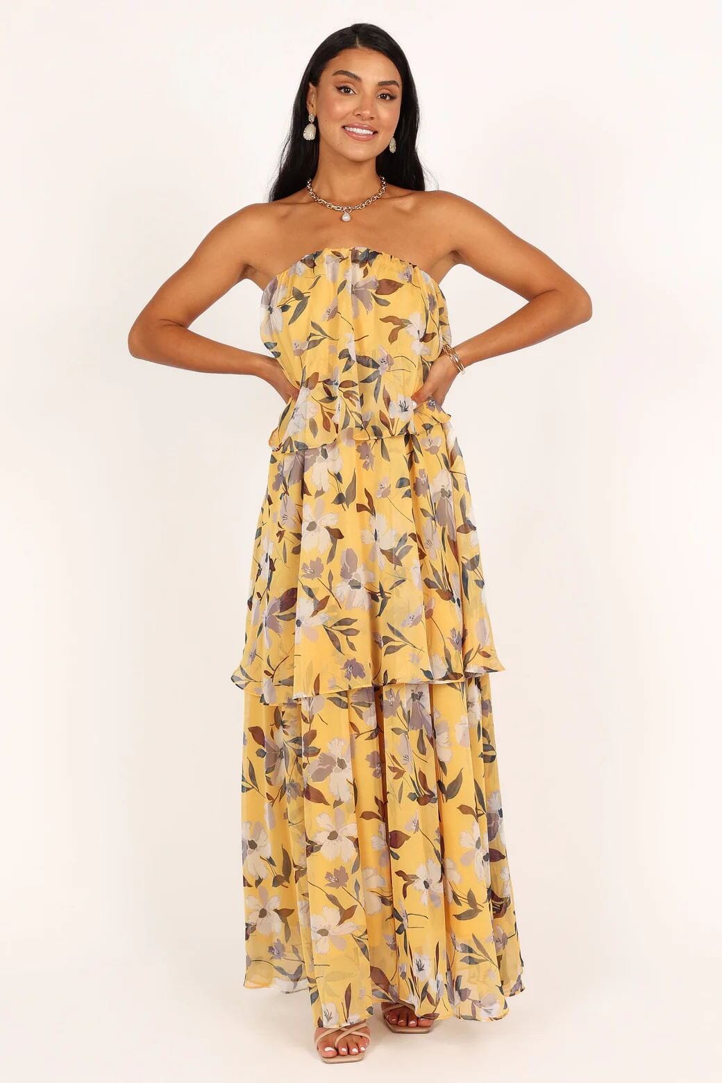 By Esther™ | Layered Strapless Maxi Dress