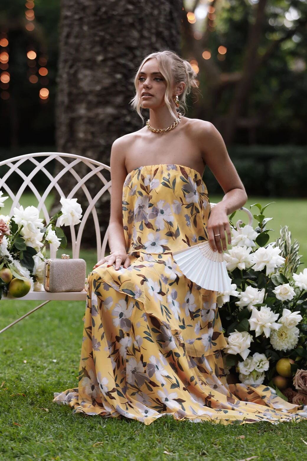 By Esther™ | Layered Strapless Maxi Dress