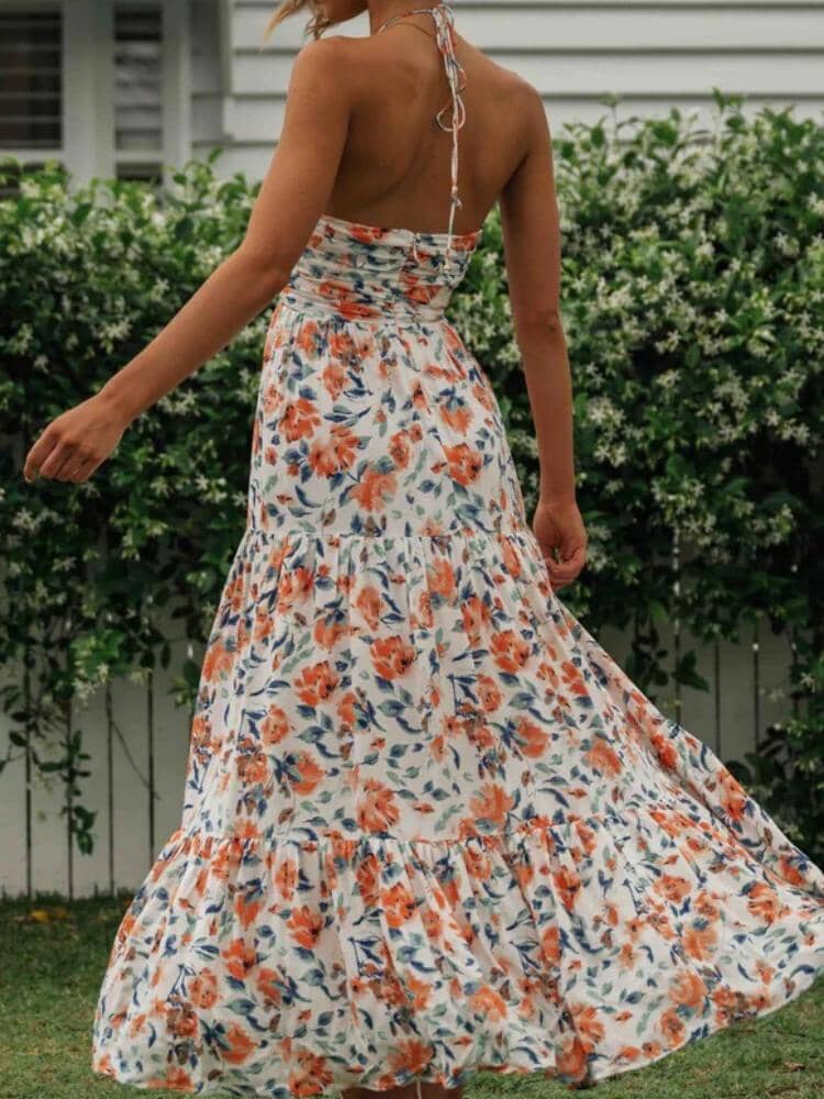 By Esther™ | Floral Haltermaxi Summer Dress