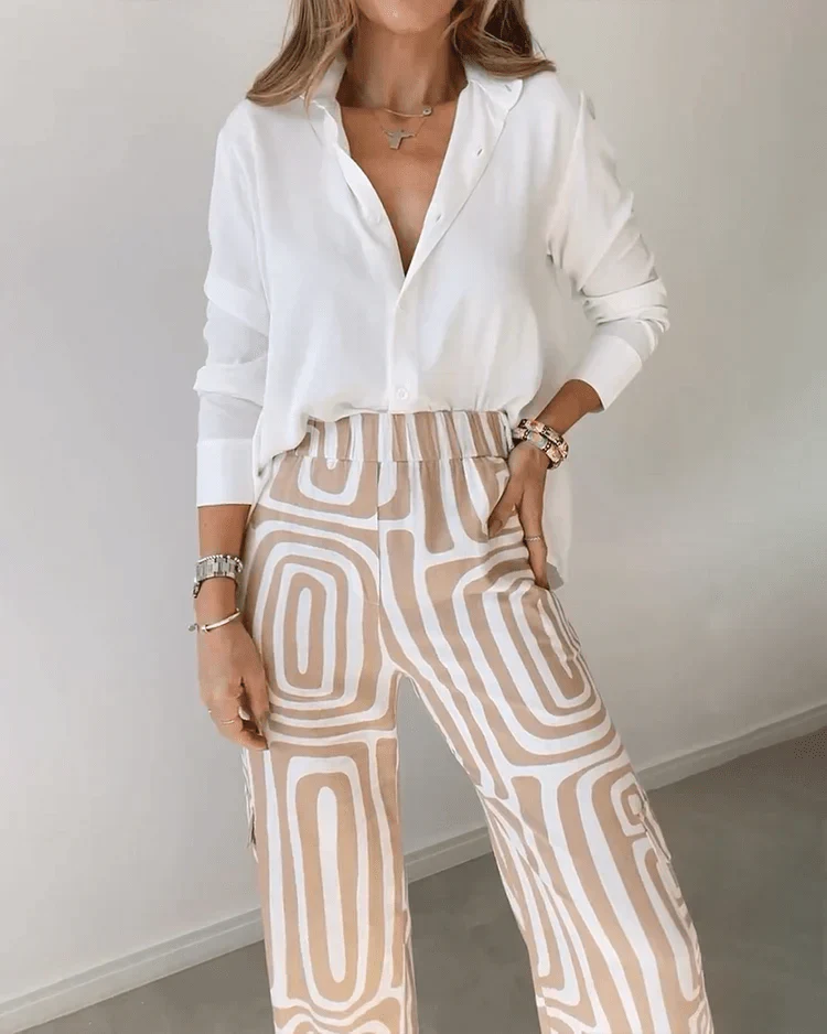By Esther™ | Geometric Pattern Pantaloon Set
