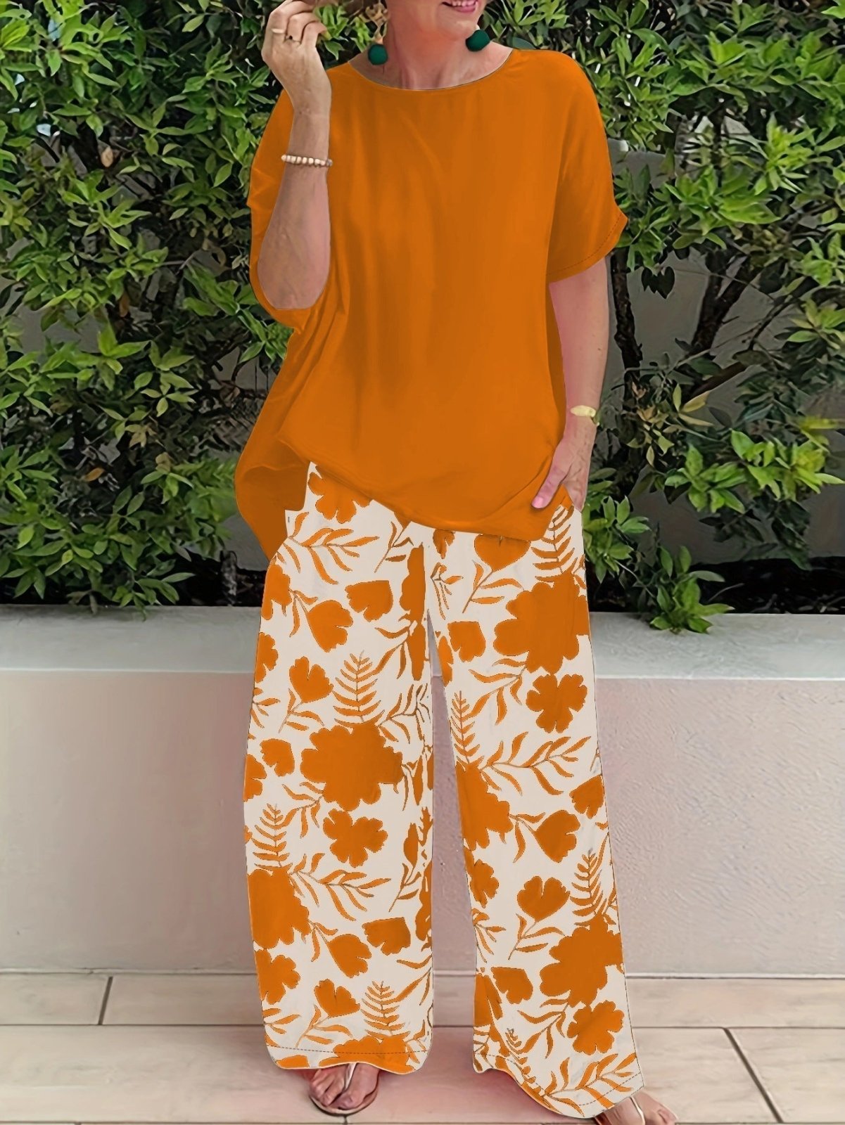 By Esther™ |  Floral Trousers Pants Set