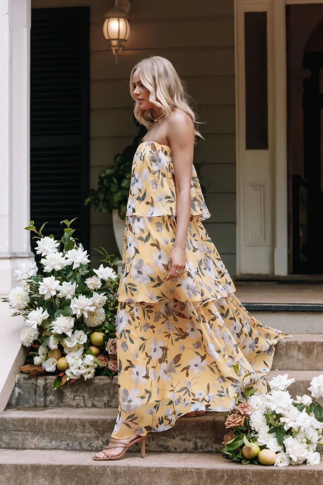 By Esther™ |  Layered Strapless Maxi Dress