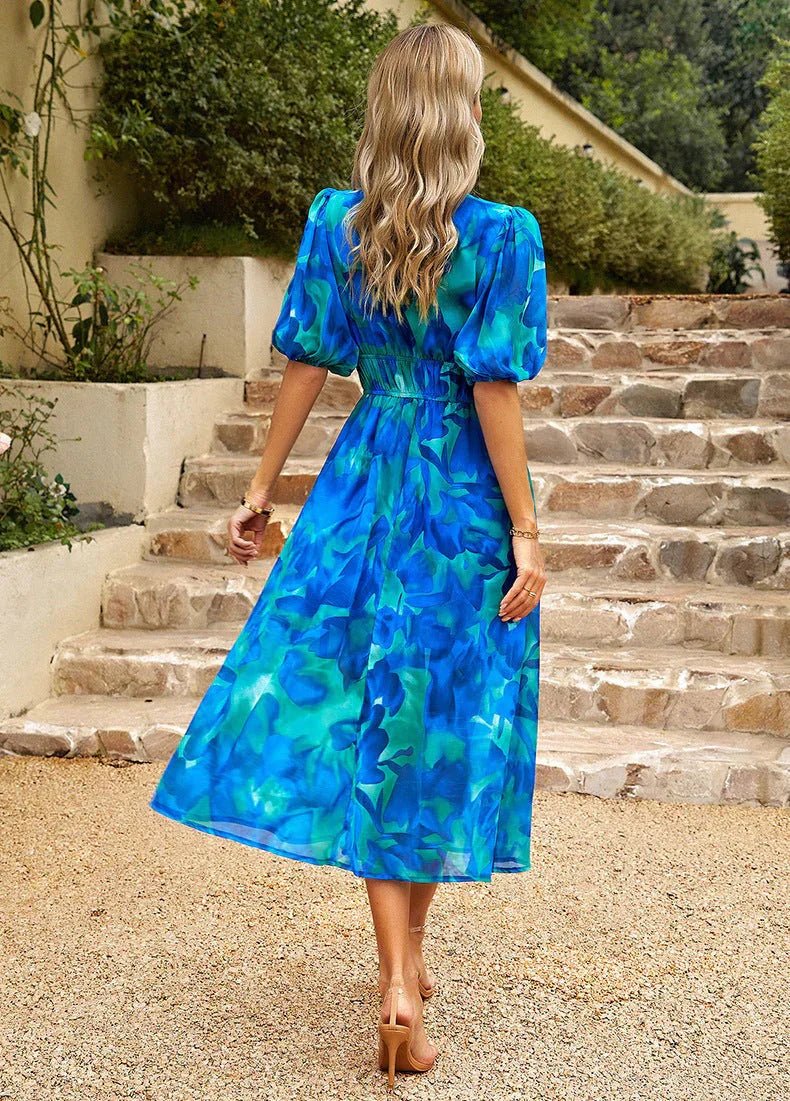 By Esther™ |  Colourful V-neck Dress