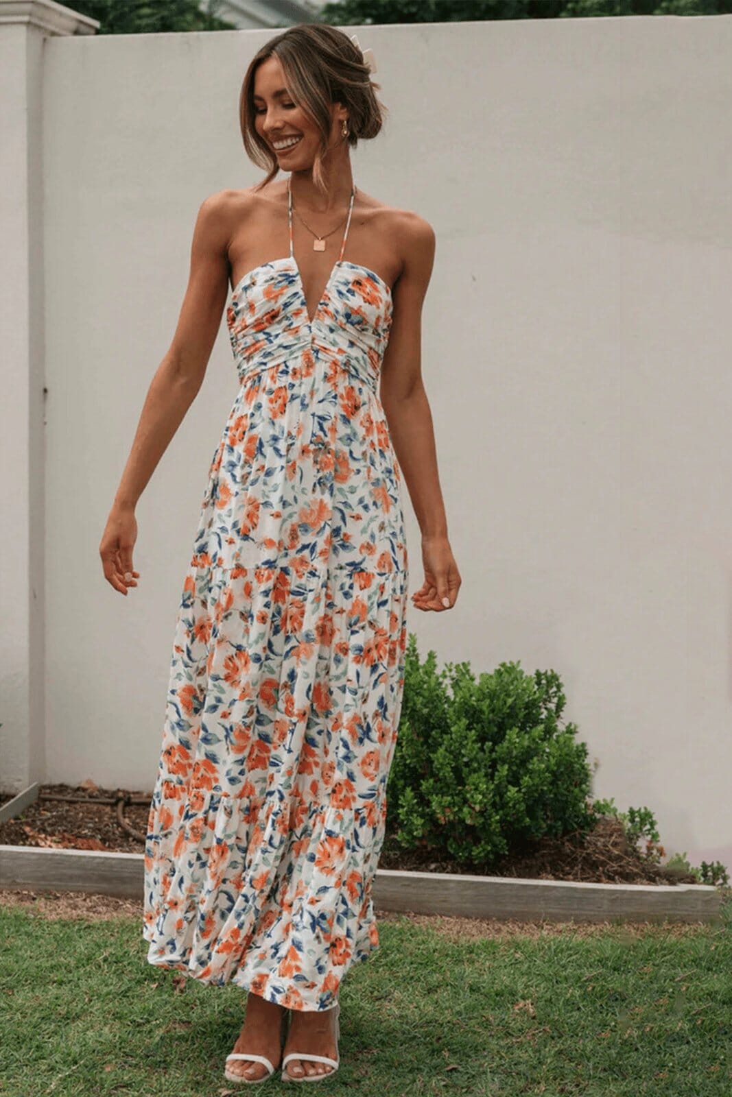By Esther™ | Floral Haltermaxi Summer Dress