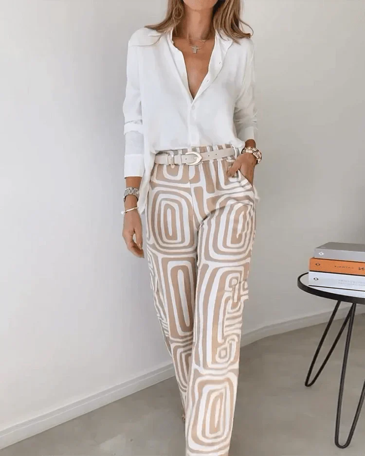 By Esther™ | Geometric Pattern Pantaloon Set